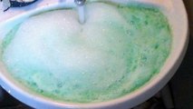 Bubbling bath bomb bubbles --from the minions