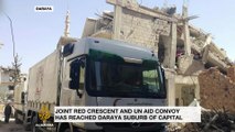 UN delivers aid to besieged Syrian towns
