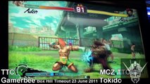 Box Hill Timeout 23 JUNE 2011 Gamerbee [Adon] vs Tokido [Akuma] SSF4AE