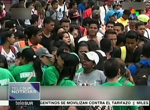 Venezuela: jóvenes revolucionarios marchan en defensa de la soberanía