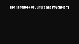 Read The Handbook of Culture and Psychology Ebook Free