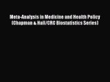 Read Meta-Analysis in Medicine and Health Policy (Chapman & Hall/CRC Biostatistics Series)