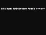 Read Books Acura-Honda NSX Performance Portfolio 1989-1999 E-Book Free