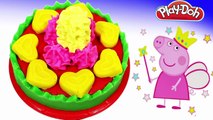 Play Doh!   Create Delicious Ice Cream Cake Heart For Peppa Pig Español Enjoy
