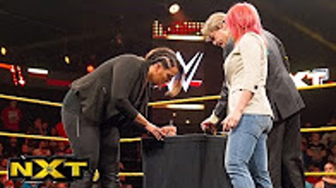 Asuka and Nia Jax sign their TakeOver contract  WWE NXT, June 1, 2016
