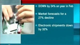 Key exports plunge 24% in February
