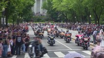 Trump Holds Memorial Day Rally on Capitol with Rolling Thunder Motorcycle Parade