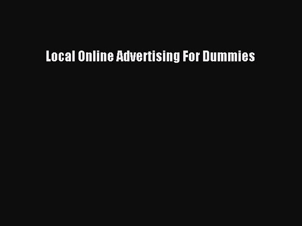 [Download] Local Online Advertising For Dummies Ebook Free