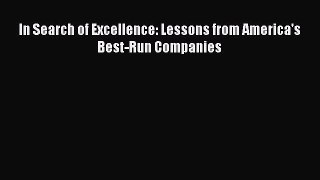 [Download] In Search of Excellence: Lessons from America's Best-Run Companies Read Online