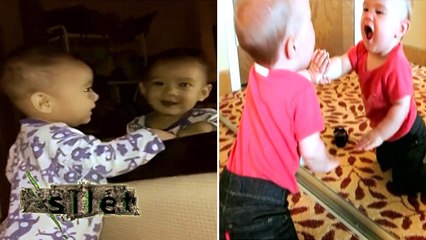 Beragam Ekspresi Lucu Bayi Saat Bercermin - Silet 02 Juni 2016