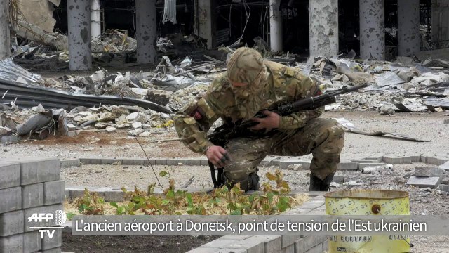 L'ancien aéroport à Donetsk, point de tension de l'Est ukrainien