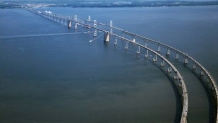 Driving Through The Scariest Bridge In America - The Chesapeake Bay Bridge