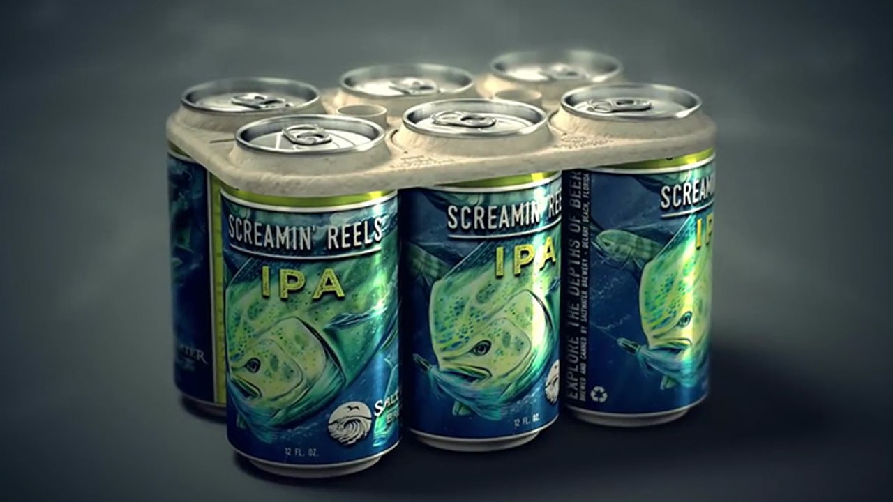 Un pack de bière comestible pour les poissons