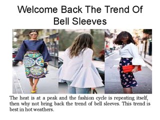 Welcome Back The Trend Of Bell Sleeves