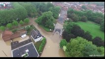 Les inondations de Bruay La Buissière vues du ciel