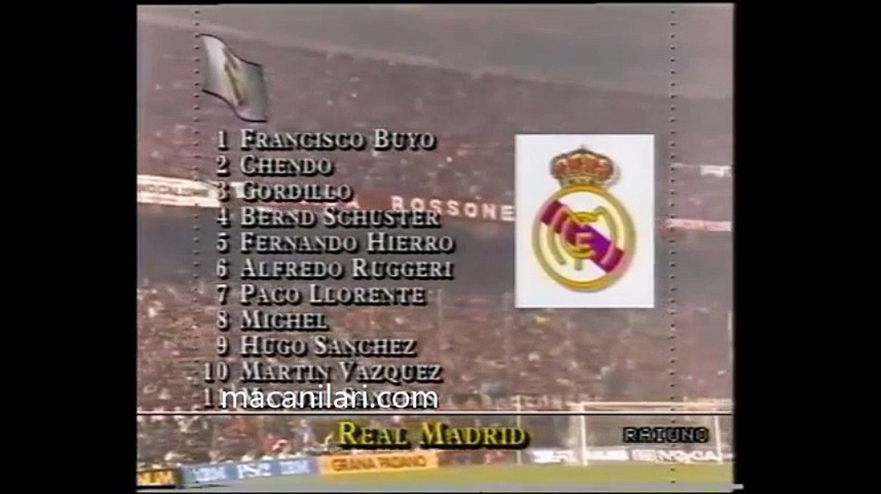 18.10.1989 - 1989-1990 European Champion Clubs' Cup 2nd Round 1st Leg AC Milan 2-0 Real Madrid