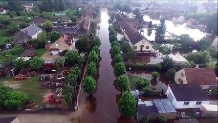 Inondation du Loiret 1er Juin 2016, vu du ciel