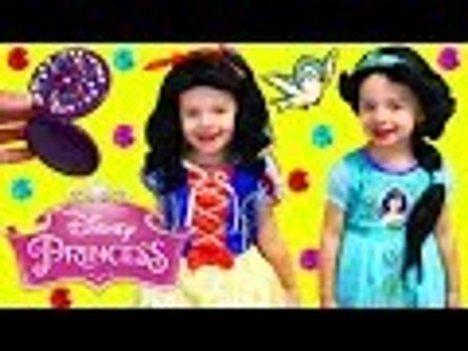 Disney | Disney Princess In Real Life Makeover Snow White + Jasmine IRL Makeup Mirror DIY Vanity Dress Up