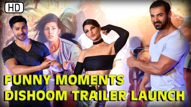 Funny Moments | Dishoom Trailer Launch | John Abraham, Varun Dhawan, Jacqueline Fernandez