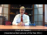 Bill Rossen best TU Delft LECTURER of 2011