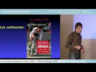 Les produits dopants et leurs effets - Martial Saugy