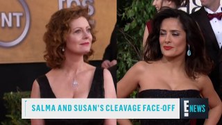 Salma Hayek and Susan Sarandons Cleavage Face Off | E! News