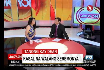 ITANONG KAY DEAN - KASAL NA WALANG SEREMONYA