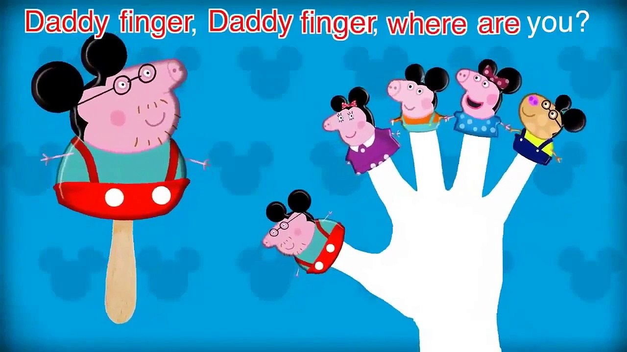 Peppa Pig Mickey Mouse Finger Family   Nursery Rhymes 2