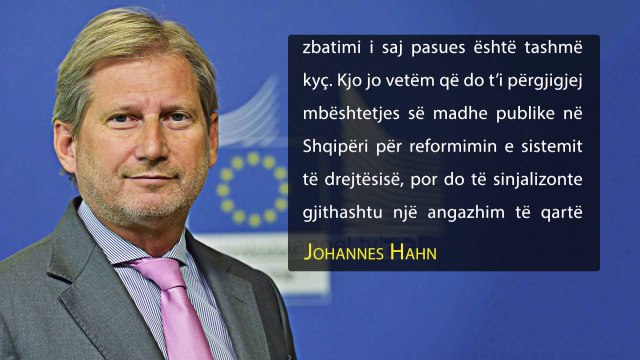 Hahn: Miratoni sa më shpejt reformën në drejtësi! - Top Channel Albania - News - Lajme