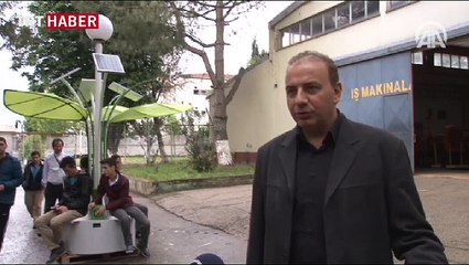 Telefonlarını "palmiye görünümlü istasyon"dan şarj ediyorlar