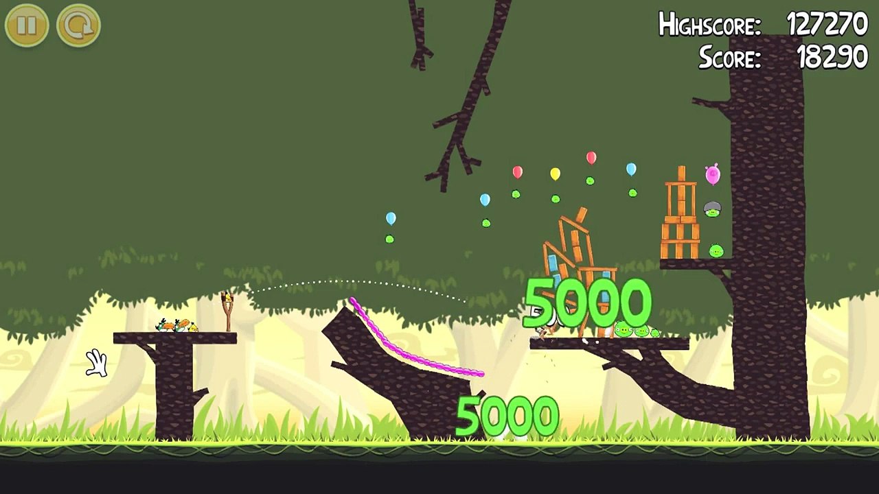 Angry Birds HD danger above 6-15 3 stars walkthrough Lösungen gameplay Iphone Mac Android facebook