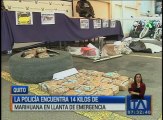 Policía encuentra 14 kilos de marihuana en una llanta de emergencia