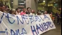 Así protestaron estudiantes de la UCV dentro de la estación Plaza Venezuela