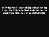 Read Marketing Plan for an Avon Independent Sales Rep (Professional Fill-in-the-Blank Marketing
