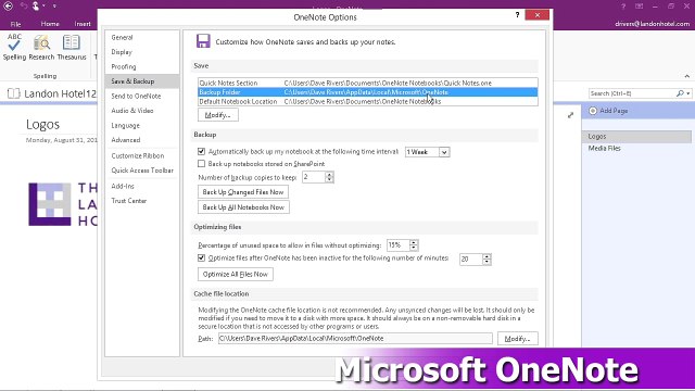 OneNote #Tutorial ~ Chapter48-Setting backup options