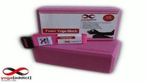 YogaAddict Yoga Blocks 2 Pack and Strap Set Combo 4 x 6 x 9 Large Foam Yoga