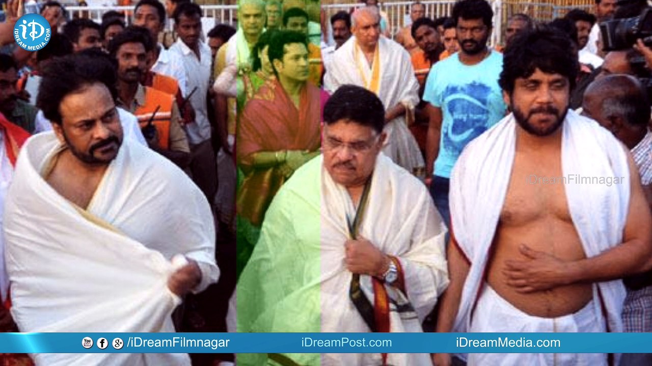 Chiranjeevi And Nagarjuna In Tirumala Along With Sachin || Allu Aravind