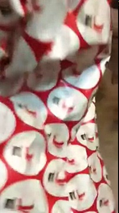 Opening a big present