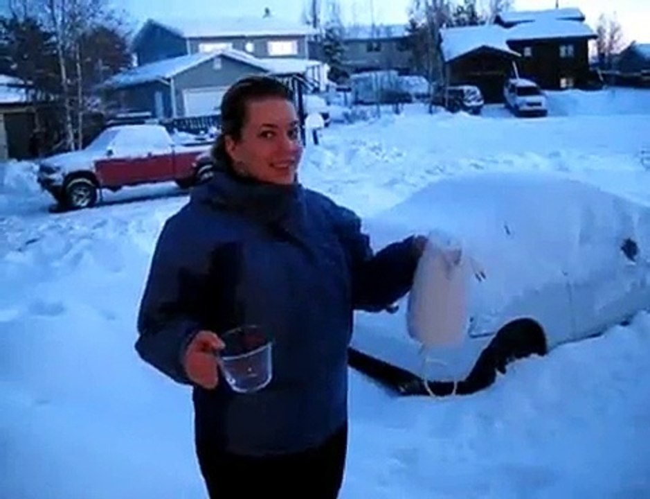 Magic or Science: Boiling water evaporates in -30C