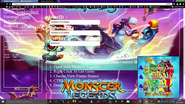 Monster Legends - Hack de Gemas Infinitas - Junho /2016