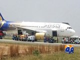 Airplane's tyres burst on taxiway at Lahore airport -02 June 2016