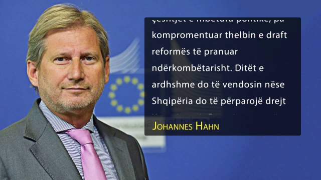 Hahn: Miratoni sa më shpejt reformën në drejtësi! - Top Channel Albania - News - Lajme