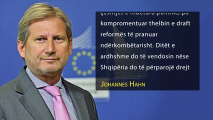 Hahn: Miratoni sa më shpejt reformën në drejtësi! - Top Channel Albania - News - Lajme