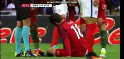 Horror Foul on Rafa Silva  - England 0-0 Portugal - 02-06-2016