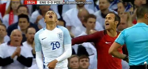 Dele Alli gets Injured  - England 0-0 Portugal - 02-06-2016