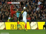 red cards Bruno Alves England vs Portugal