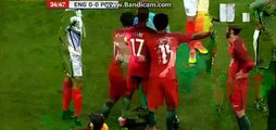 Bruno Alves Get Red CARD - England 0-0 Portugal - 02-06-2016