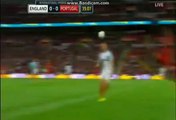 England vs Portugal -Alves B. Crazy red Card and Kick 02-06-2016