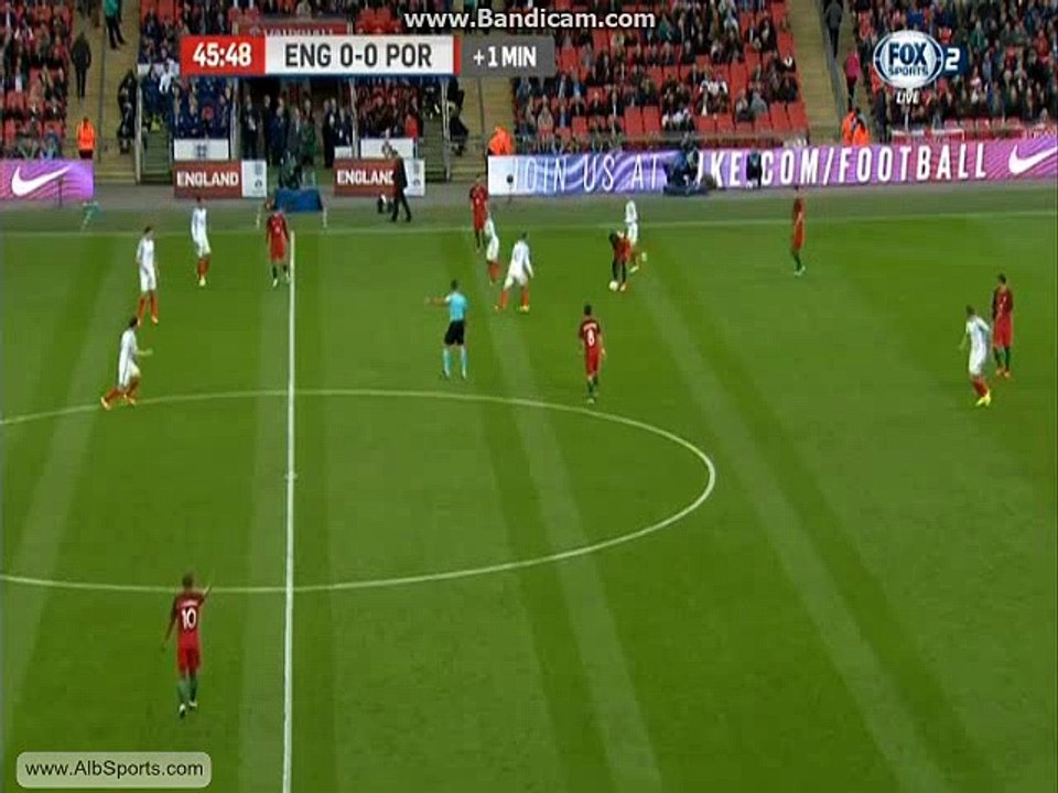 The end of first part of England vs Portugal