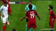 Bruno Alves CRAZY KICK Harry Kane at England vs Portugal 0-0 2016